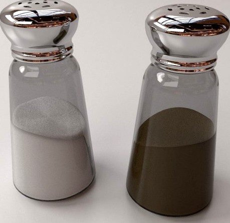Salt and Pepper Bottle 3D Model