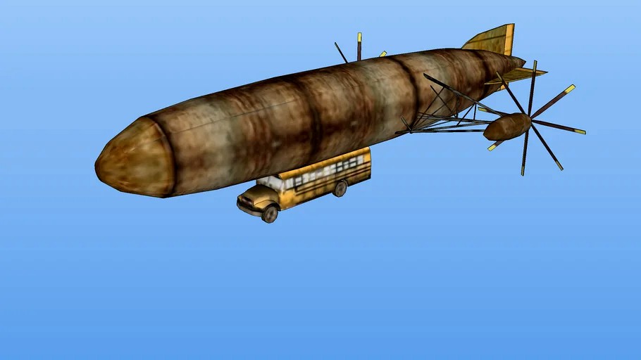 Fallout Tactics Airship (low poly)