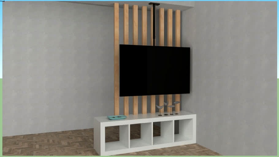 TV shelf/Meuble TV/IKEA hack 3d model