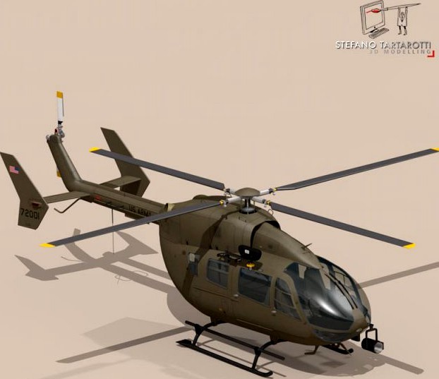 UH72 Lakota 3D Model