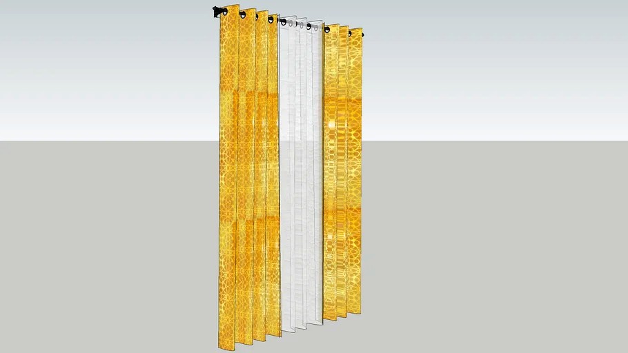 Curtain 1200x2100 gold-white