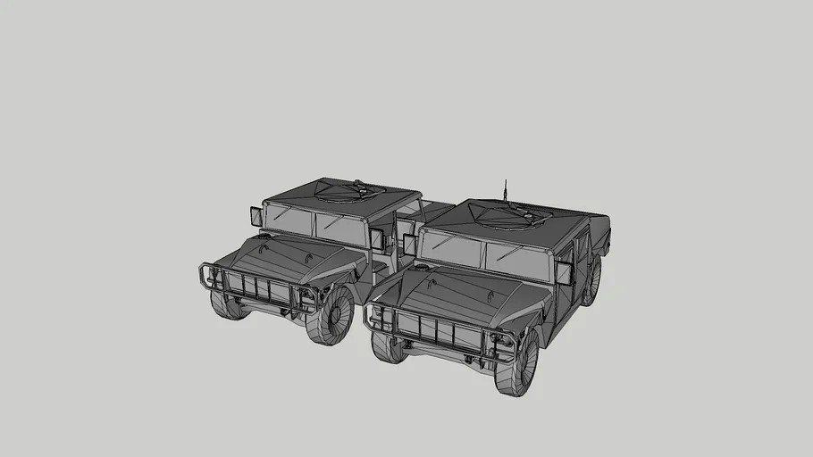 Hummer army 3D model