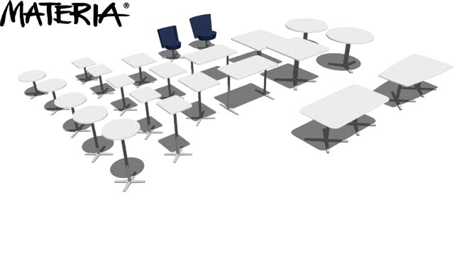 Materia Centrum Tables and Armchair