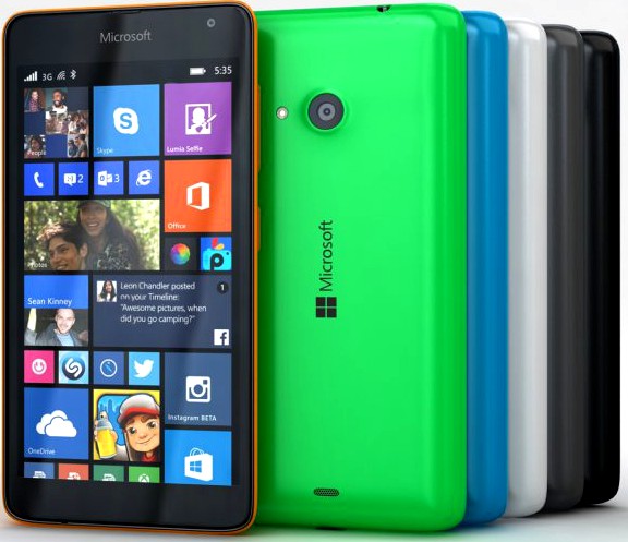 Microsoft Lumia 535 and Dual SIM All Colors 3D Model