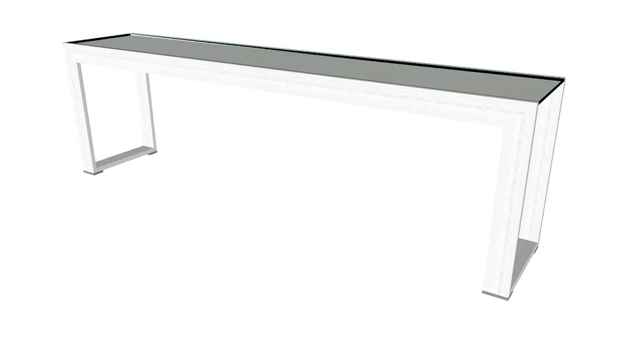 Hanover 102in. Console In White Glass by Modloft
