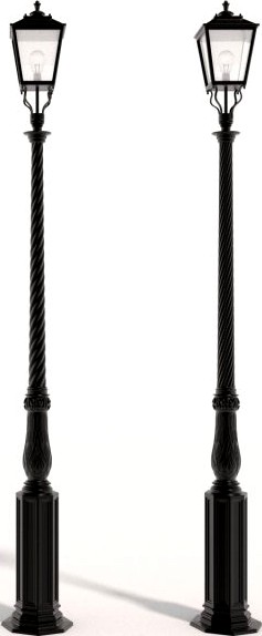 Cast iron street lamps 3D Model