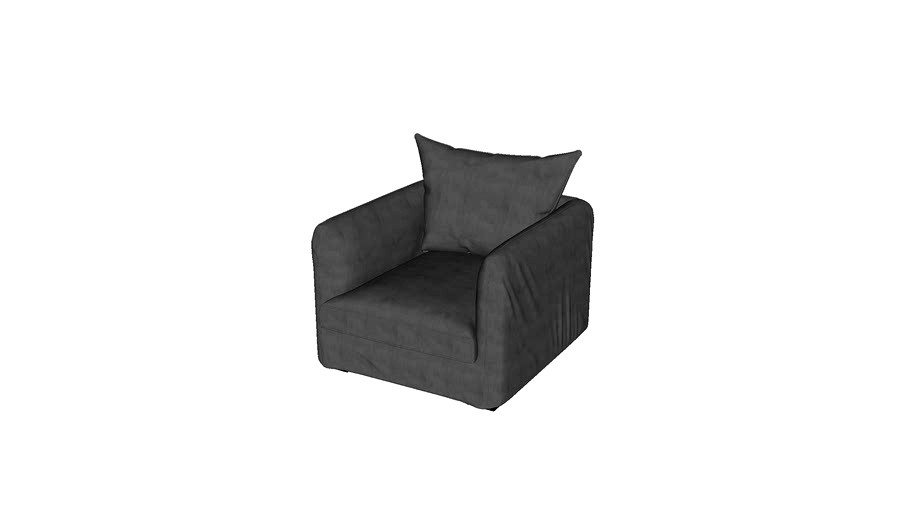 Fauteuil fixe Neo Chiquito, velours
