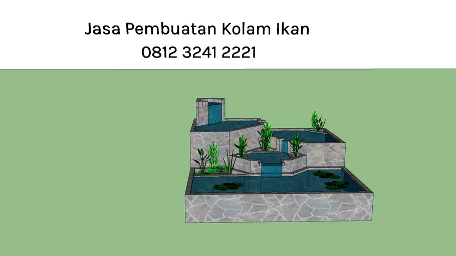 Buat Kolam Ikan Minimalis Batu Alam Depan & Belakang Rumah 0812 3241 2221
