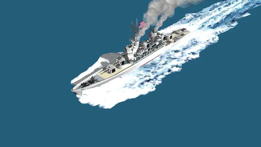 WW2 US AMERICAN NAVY DESTROYER USS MANASAS DD WW II Destroyer