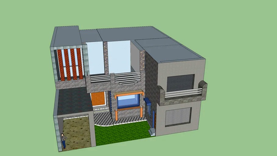 3D house of 9 marla