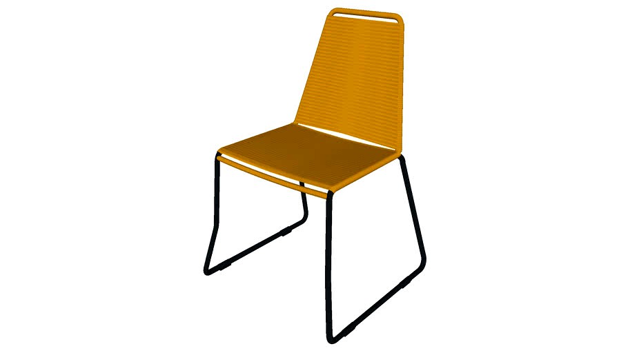 Barclay Stacking Dining Chair in Curry Yellow Cord by Modloft