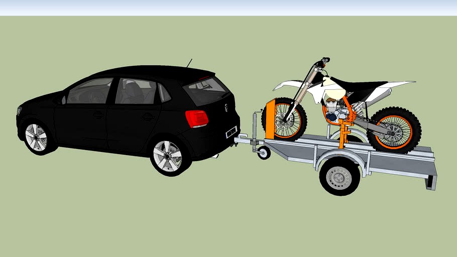 Remolque comanche Motos modificado con Proworks Quickload