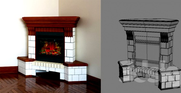 Fireplace corner Dimplex Exter