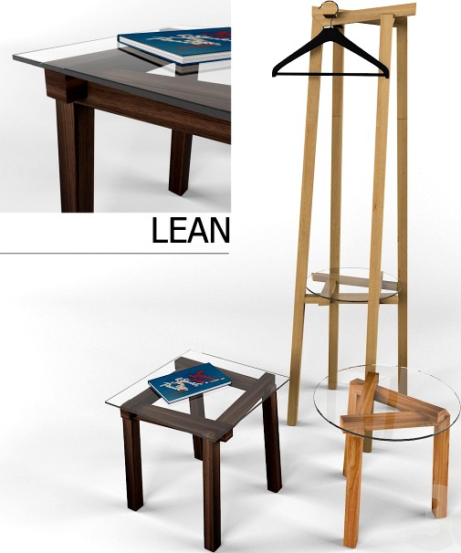 LEAN , coat rack &amp; side table