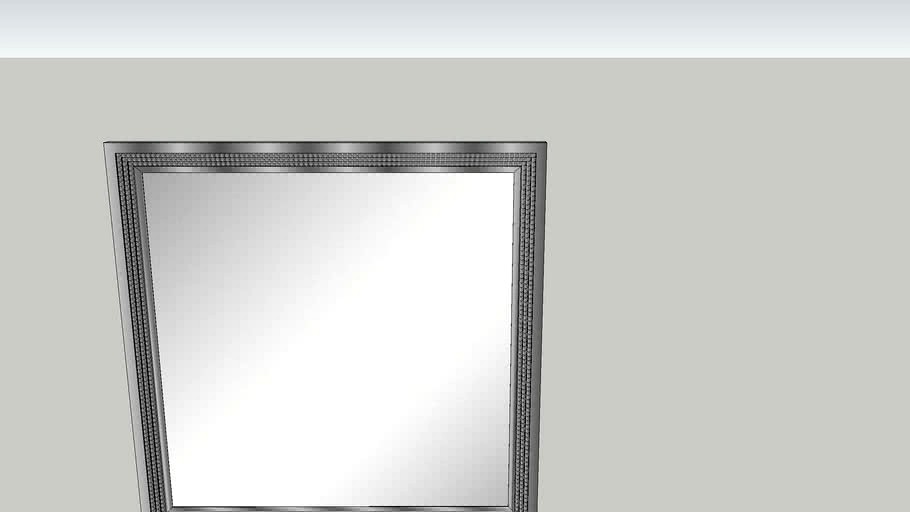 Silver Mirror with frame detailing (3.5' x 3.5')