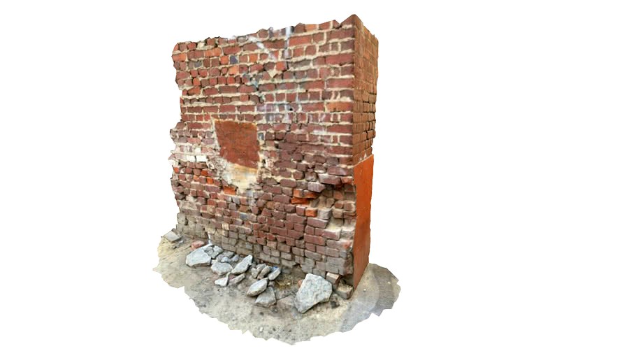 Broken Brick Wall Corner