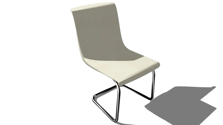 chaise design cuir écru