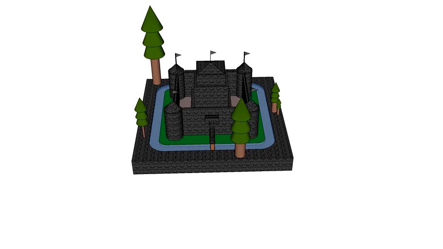 Castle with Knight Armour Stand and secret passageway