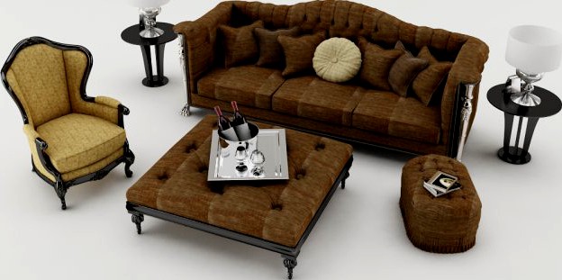 Sofa set 002 3D Model