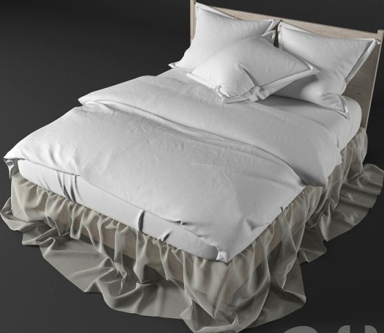 Кровать с рюшами