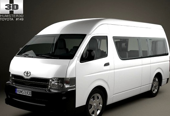 Toyota HiAce Super Long Wheel Base with HQ interio 3D Model