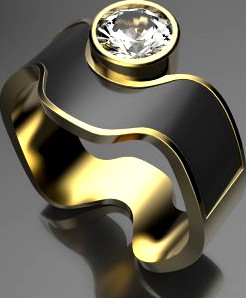 Diamond ring 3D Model