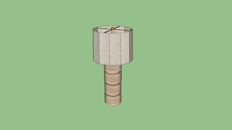 Large Travertine Table Lamp