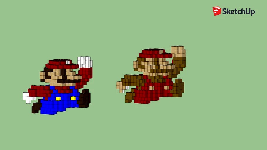 mario 8bit nes 3D models (amiibo)