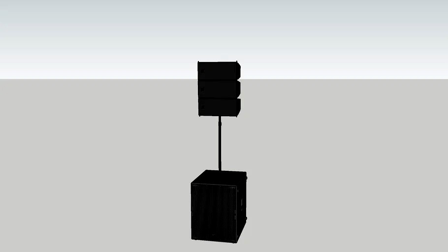 RCF - HDL 6-A and Sub 9004 Pole Mount