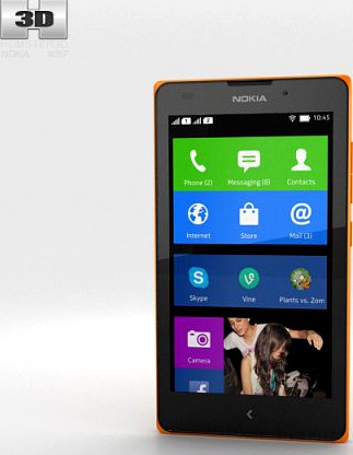 Nokia XL Orange 3D Model