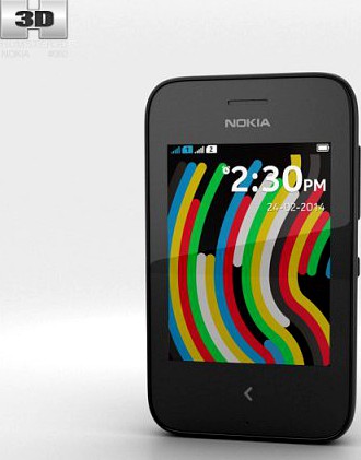 Nokia Asha 230 Black 3D Model