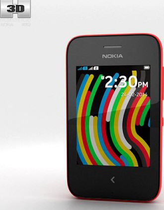Nokia Asha 230 Bright Red 3D Model