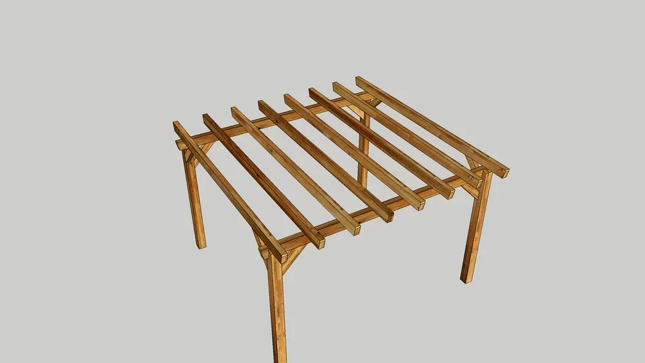 pergola bois 4x4m ALBIZIA Vivre en Bois