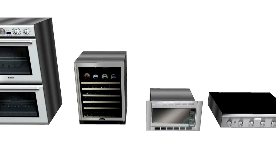 Oven, Microwave, Wine Fridge and Gas Cook Top