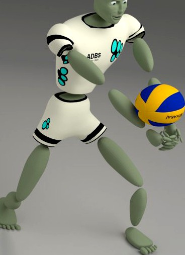 Cartoon abstract sport model Ballerkin - humanoid 3D Model