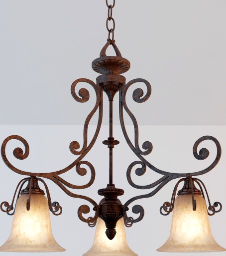 Люстра Kichler, Cottage Grove Collection  Chandelier 3Lt 1853CZ (Carre Bronze)