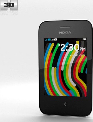 Nokia Asha 230 White 3D Model