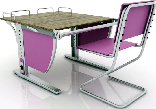 Growing desk and growing chair LIBAO LB-D05 3D Model