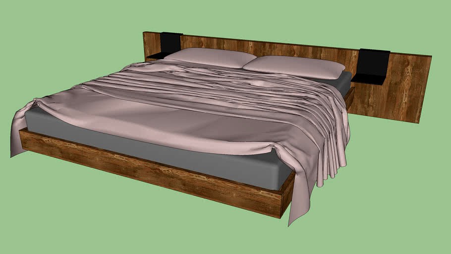 FLOATING BED WOOD