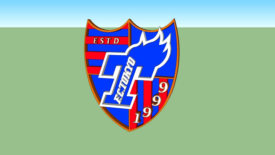 Fc Tokyo football logo 3D