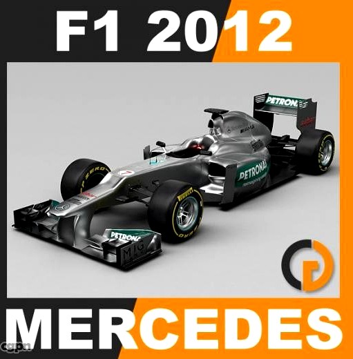 F1 2012 Mercedes W03 - Mercedes AMG Petronas F1 Team3d model