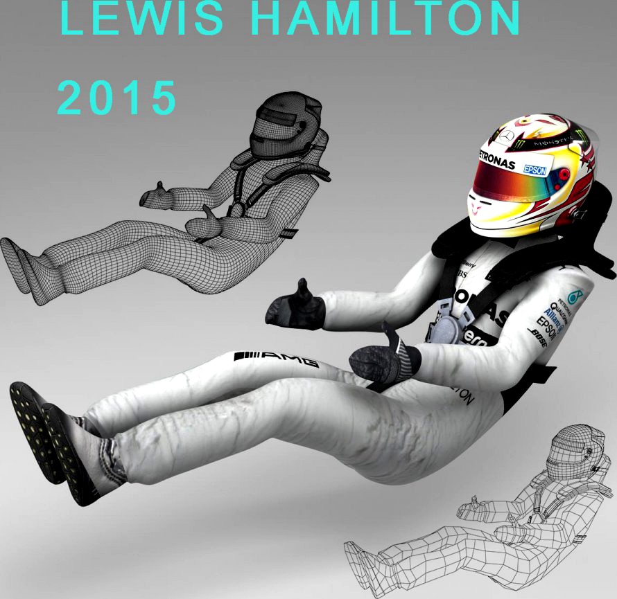 Lewis Hamilton 20153d model