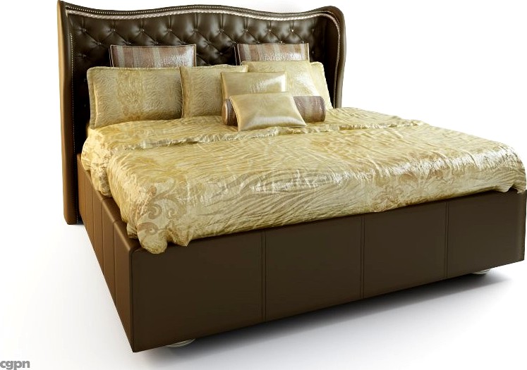 HOLLYWOOD SWANK UPHOLSTERED BED3d model