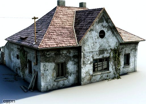 Ruined house3d model