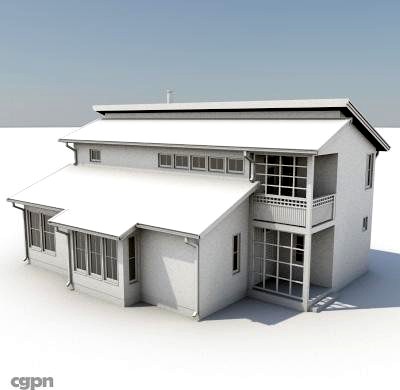 Two Story House 073d model