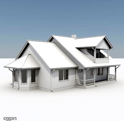 Two Story House 033d model