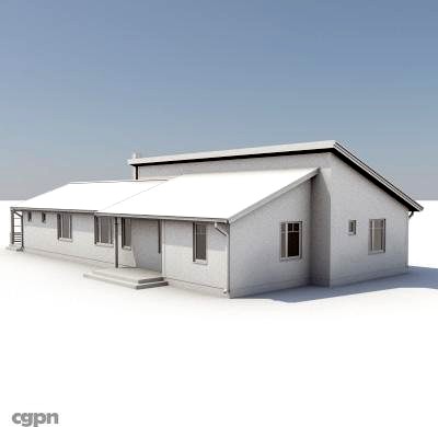 One Story House 193d model