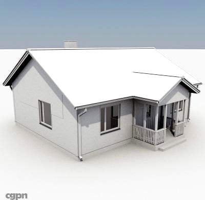 One Story House 033d model