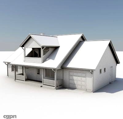 Two Story House 043d model