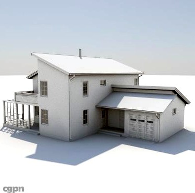 Two Story House 023d model